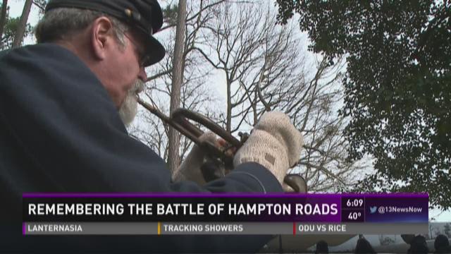 Reenactment of the Battle of Hampton Roads