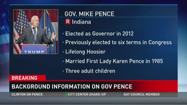 Trump names Indiana Gov. Mike Pence as VP pick | 13newsnow.com