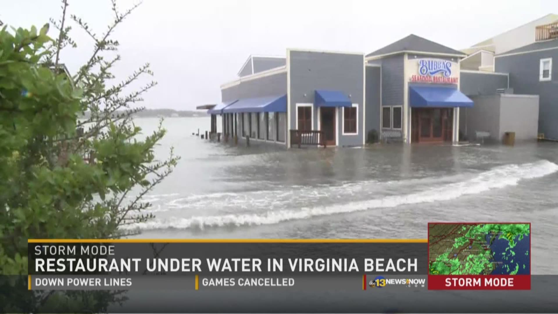 Restaurant Under Water In Virginia Beach